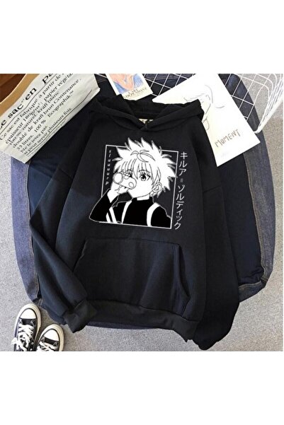 ocke Unisex Hooded Anime Printed Sweatshirt