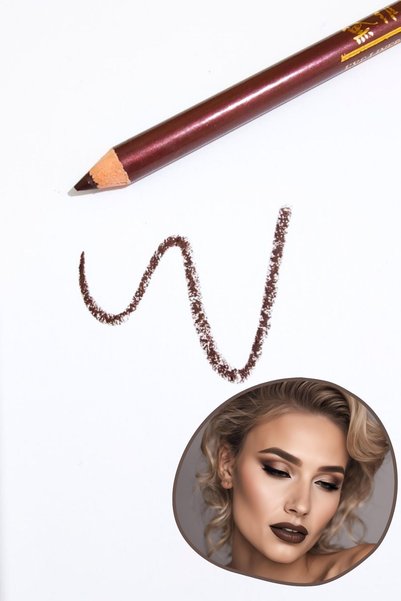 Melien 1Pc Brown Waterproof Lip Liner Eyeliner Pencil Eyebrow Painting under Eye Makeup Pen Set Accessory