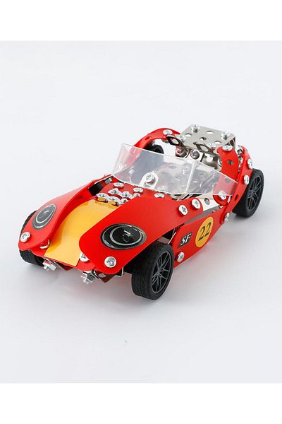 Fab N Funky Metal Brick Build Racing Car, Engaging Gameplay, Interactive Play,6 Years+ 230 Pieces