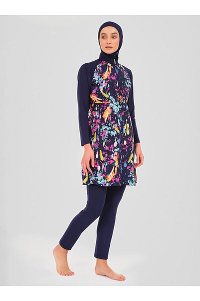 ALFASA Μαγιό Hijab - Raglan μανίκι και λεπτομέρεια με φερμουάρ