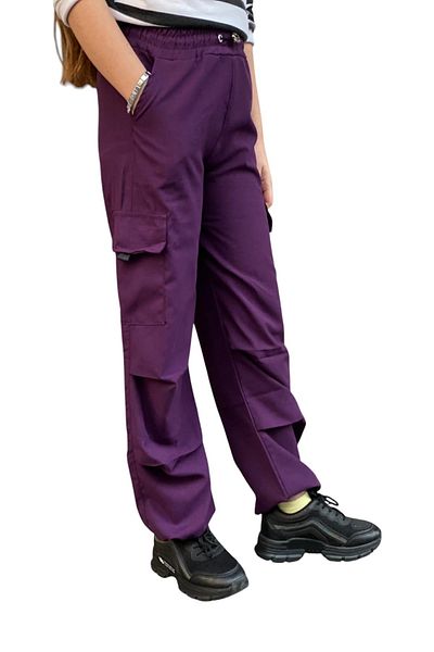 ANGELOS GIRLS Girl's Cargo Pocket Parachute Pants 12126