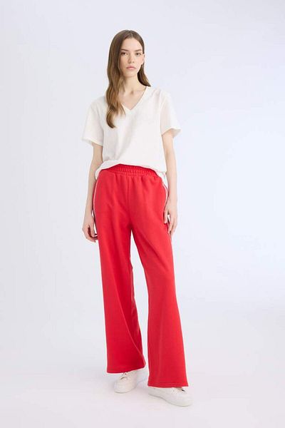 DeFacto Coole Basic-Jogginghose mit weitem Bein – elastische gerade Taille, weites, lockeres Bein E5374ax25sp