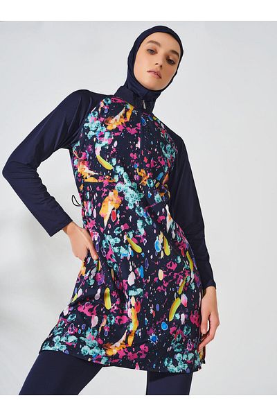 ALFASA Μαγιό Hijab - Raglan μανίκι και λεπτομέρεια με φερμουάρ