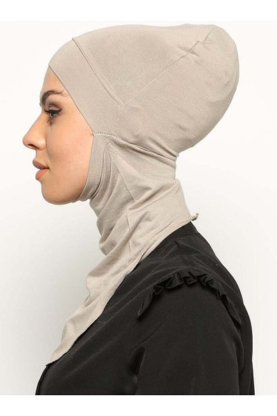 Ecardin Boneta de sport flexibilă pregătită cu gât mic Hijab - St 225 Light Mink