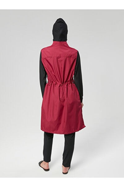 Ranuna Full Closed Saw Swimsuit - Claret Red - Ranuna