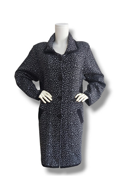 Genel Markalar Anne Kışlık Hırka Önü Düğmeli Ceket Yün Çelik Örgü Triko Beden...