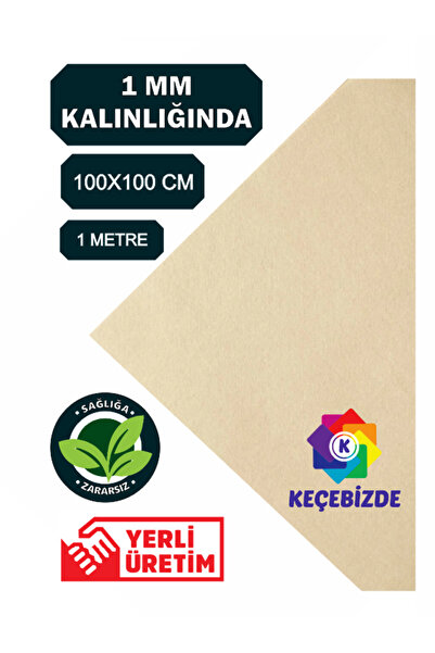 KeçeBizde İNCE KEÇE EKRU(TEN RENGİ ) 1 MM KALINLIĞINDA