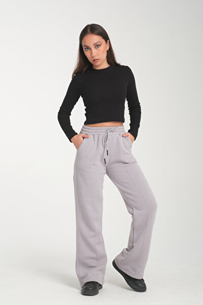 KAPHONE Φούτερ με 3 νήματα φαρδιά πόδι με φλις εσωτερικά