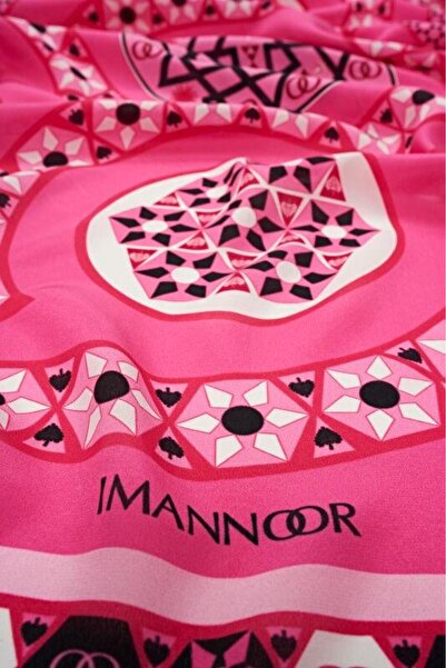 Imannoor Imannoor Labirent Pattern Crepe Silk Swallow