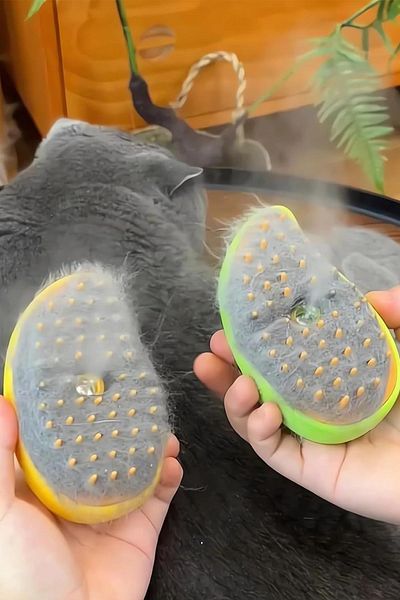 Fresh Moon Steam Cat Washing Brush Pet Hair Grooming Apparatus Roller with Tank Dog Paw Cleaning Grooming