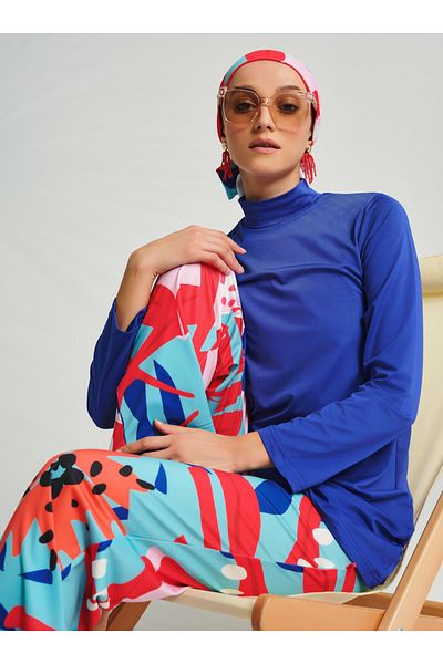 ALFASA Μαγιό με σχέδιο Manolo Hijab - Saks Blue -