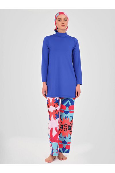 ALFASA Μαγιό με σχέδιο Manolo Hijab - Saks Blue -