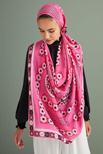 Imannoor Imannoor Labirent Pattern Crepe Silk Swallow