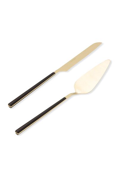 The Mia Bianco Cake Serving Set Gold 2 Pieces Ckb0252