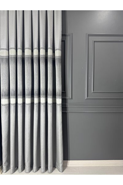 rendecioğlutekstil Fırtına desen, Gri Gümüş Şerit, Exclusive Model, 1 e 3 Sık...