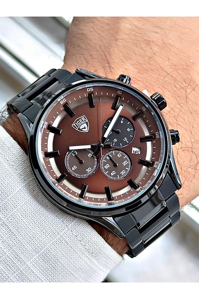 Tiger Men's Wrist Watch with Active Gauge,Calendar