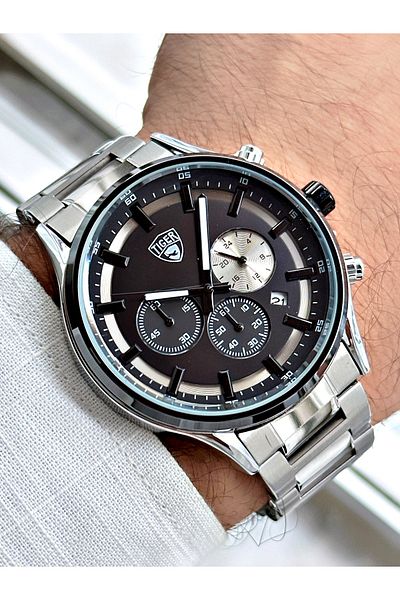 Tiger Men's Wrist Watch with Active Gauge, Calendar
