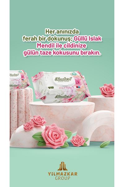 Number 1 Rose Baby Wet Wipes 120X3