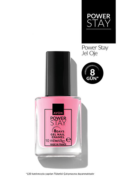 AVON Power Stay Jel Oje 10ml - Pink Caprice