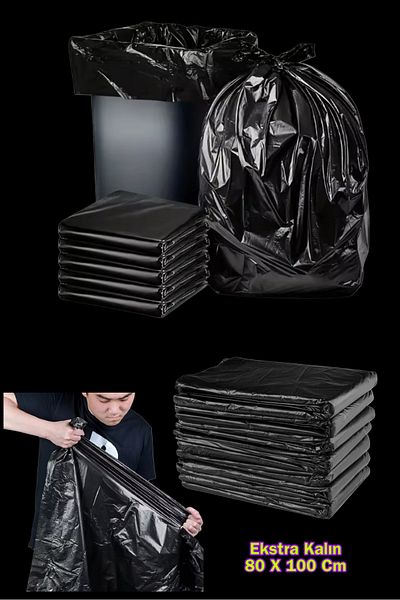 Özkan Ambalaj Temizlik 80 X 110 cm 1 Kilogram Jumbo Oversized Industrial Garbage Bag