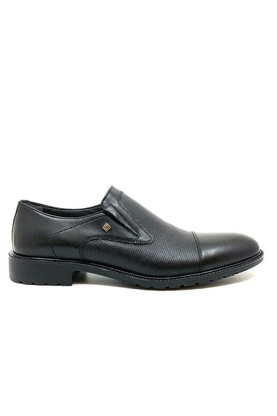 Fosco Black Genuine Leather Casual Men's Shoes 9552 46