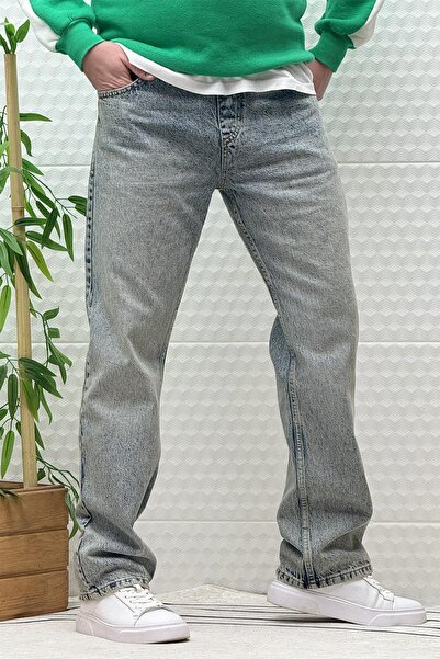 WAFRA Men's Elastic Waist Casual Baggy Jeans