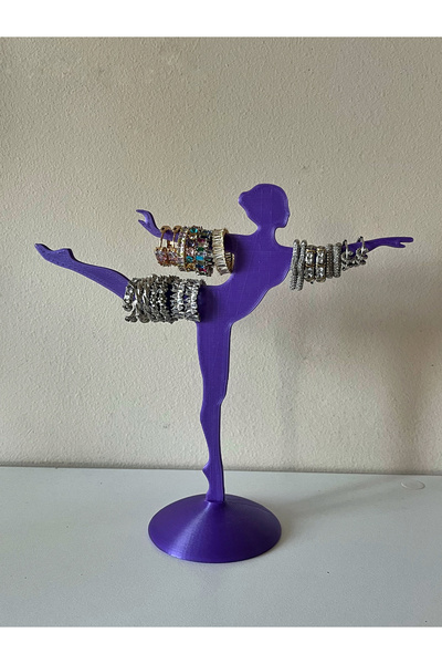 magicland حامل مجوهرات بلاستيكي صلب بتصميم راقصة باليه مزخرف - منظم لحلقات/أق...