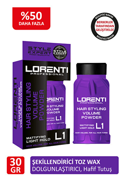 LORENTİ L1 Pudra - Toz Wax Saç Şekillendirici Anında Dolgunlaştırıcı 30 gr - ...
