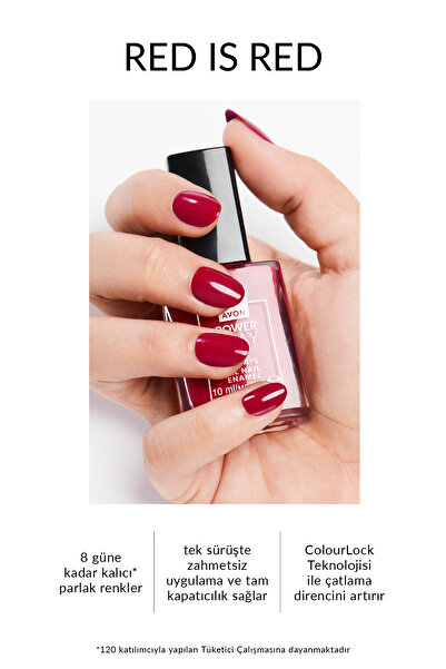 AVON Power Stay Jel Oje 10ml - Red Is Red