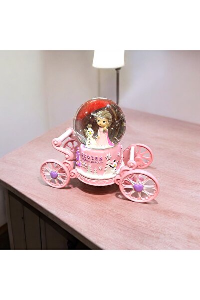 MERBA DESIGN PEMBE ARABALI PRENSES KAR KÜRESİ- SULU KAR KÜRESİ BÜYÜK BOY