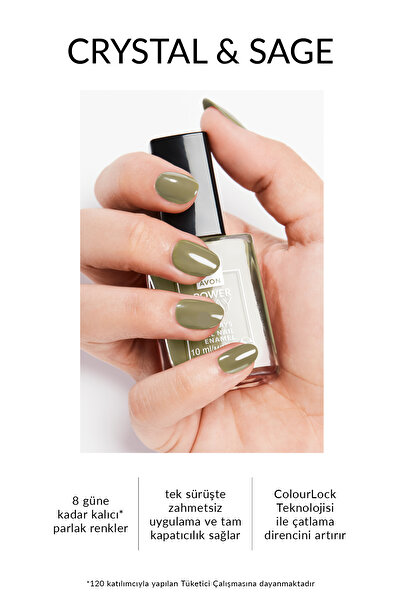 AVON Power Stay Jel Oje 10ml - Crystals and Sage