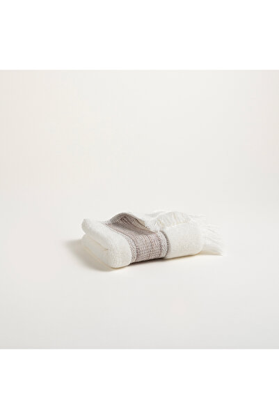 Zsa Zsa Zsu Vıseu Saçaklı Jakar Bordürlü Pamuk %100 Pamuk El Havlusu 30x50 Cm...