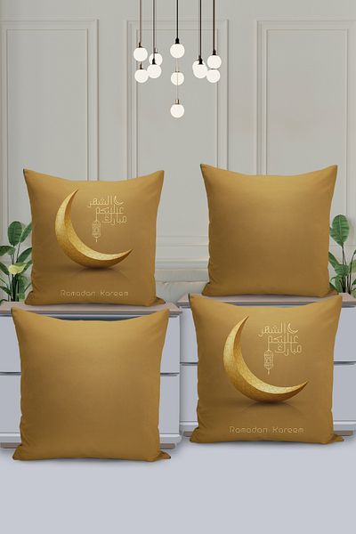 Filamente Set de huse de pernă cu model special Ramadan din 4 piese - imprimate digital pe două fețe
