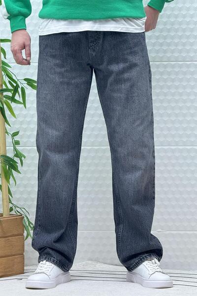 WAFRA Men's Elastic Waist Casual Baggy Jeans