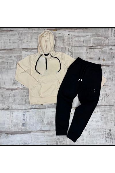 PAN 8 -0-12-24-16 Years Old Half Zipper Hooded Tracksuit