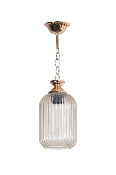 Modavize Chain Modern Design Hall Kitchen Entrance Children's Room Gold - Gold Color Honey Glass Single Chandelier