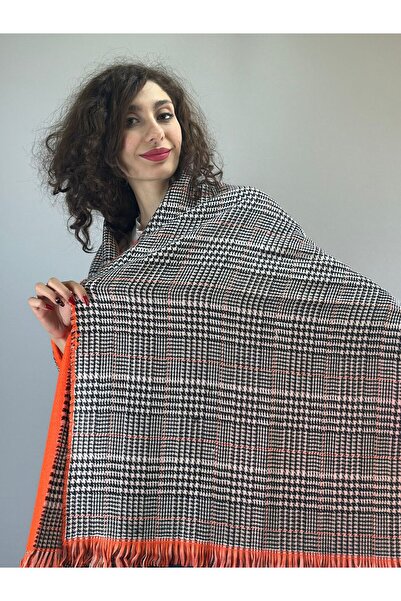 Gönülden Tasarım 180X75 см Шотландська карта з бахромою Двостороння жіноча шаль