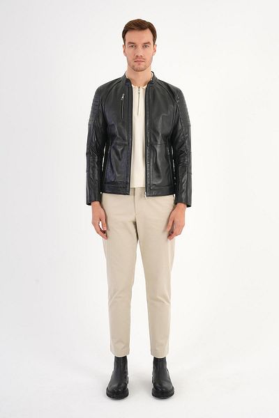 Deri Company Frank Black Leather Coat