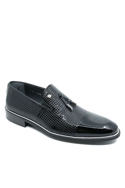Fosco Black Patent Leather Men's Shoes 1588 430