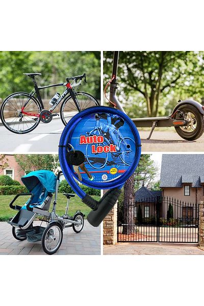 AUTOLOCK 4 Color Steel Rope Stroller - Bike/Scooter with Spare Wrench, 12X80