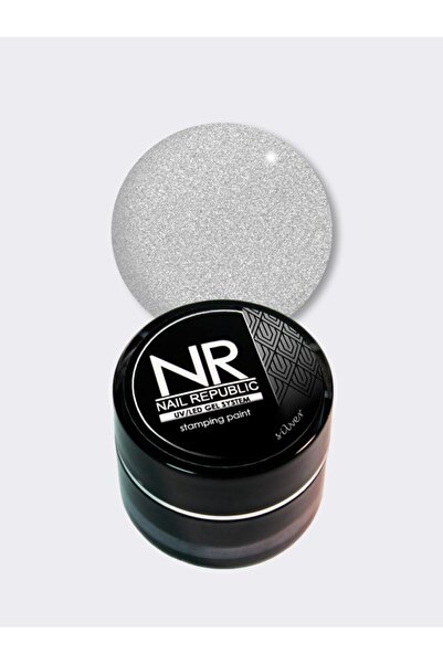 Nail Republic Kalıcı Oje Stamping Boya Gümüş Profesyonel Manikür ve Nail Art ...