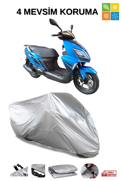 AutoEN CSN MOTOR ARREBOL SU GEÇİRMEZ MOTOSİKLET BRANDASI-GRİ