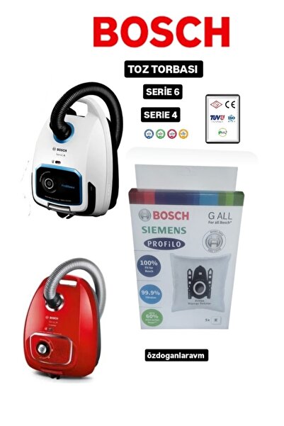 Dogant Bosch Elektrik Süpürgesi   5 Adet Kutulu Toz Torbası