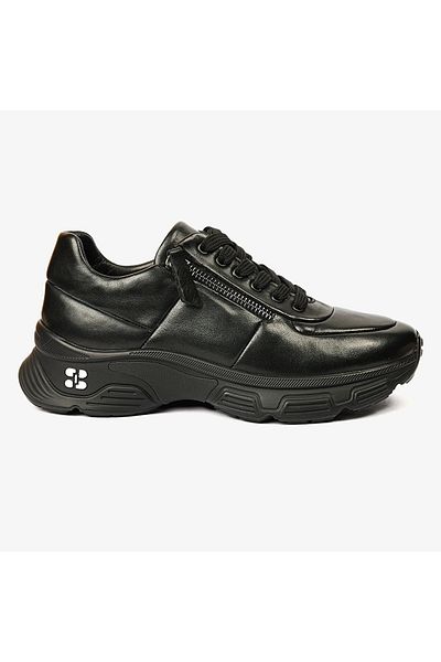 Greyder 59122 Women's Black Genuine Leather Sneaker Shoes