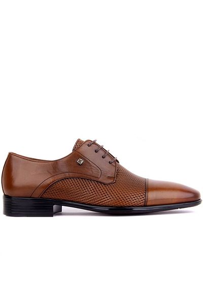 Fosco Lace-Up Tan Leather Men's Classic Shoes 9081 45