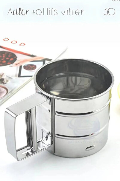 STLIFE Paslanmaz Çelik Un Ve Şeker Eleği Elek Pasta Malzemeleri Pratik Çok Amaçlı Metal Tetikli Elek