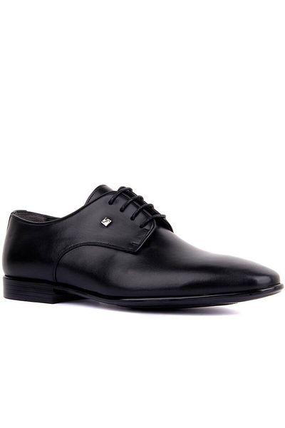 Fosco Lace-Up Black Leather Men's Classic Shoes 9059 46