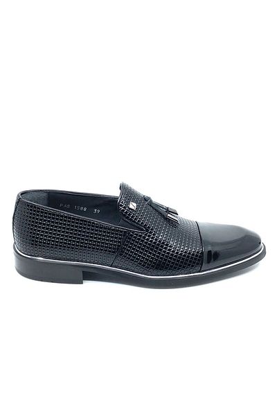 Fosco Black Patent Leather Men's Shoes 1588 430