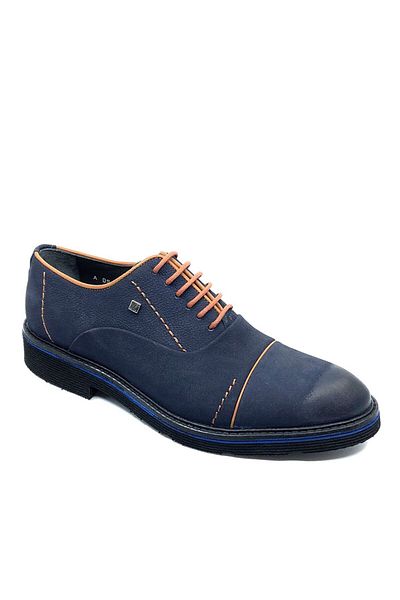 Fosco Genuine Leather Navy Blue Men's Shoes 1070 49 45