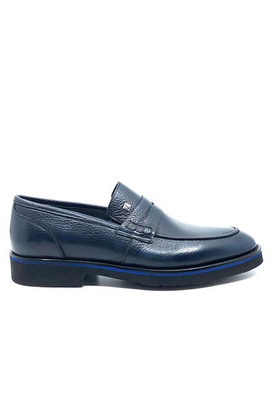 Fosco Pantofi pentru bărbați albastru din piele naturală - 1114 287